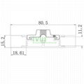 D-1580 40W SMD LED Pendant light housing, 2 sided LED office light heat sink. 