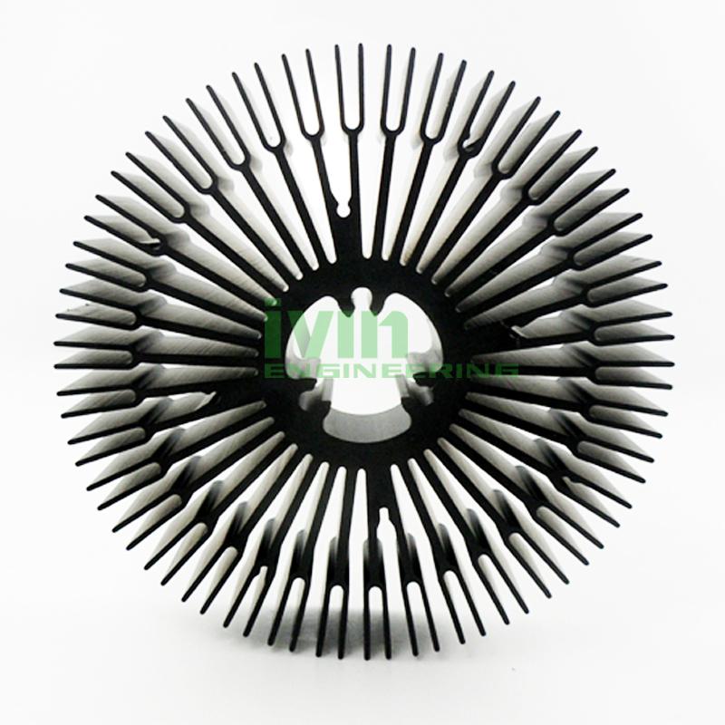 10W LED heatsink, LED aluminum heatsink, LED heat sink CNC machining.  3