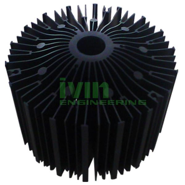 CNC LED heatsink, CNC machining LED parts, CNC lathe machining Heatsinks.  13