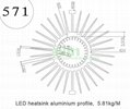 HIgh power LED heatsink, LED extrusion profiles, LED aluminium heat sink. 