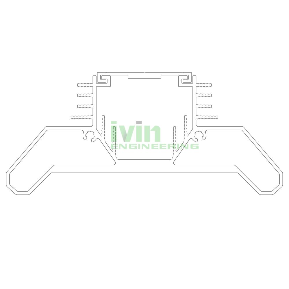 LED linear highbay light housing, LED linear low bay light heat sink casing. 4