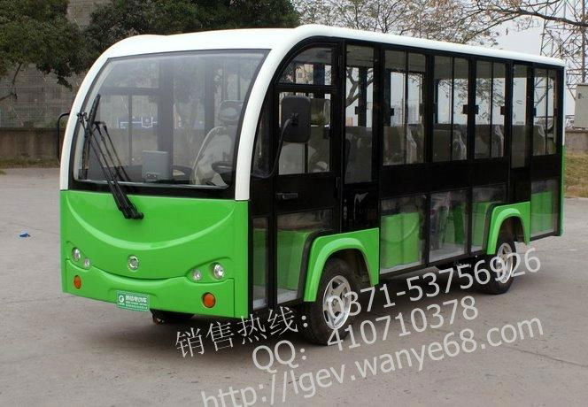 鄭州全封閉電瓶觀光車電動遊覽車15座