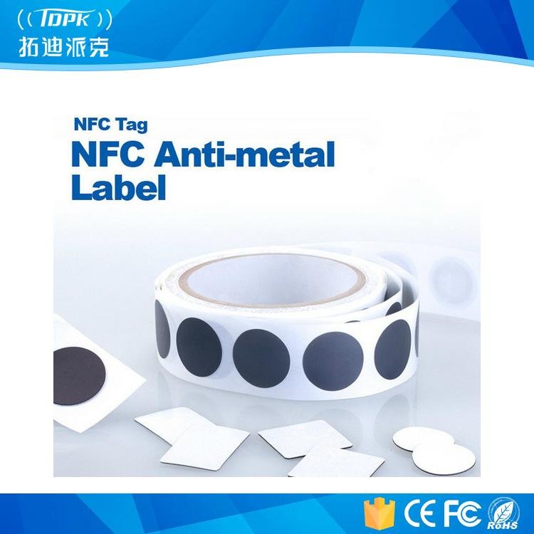 Popular ISO14443A Ntag213 NFC Anti-Metal Adhesive Label