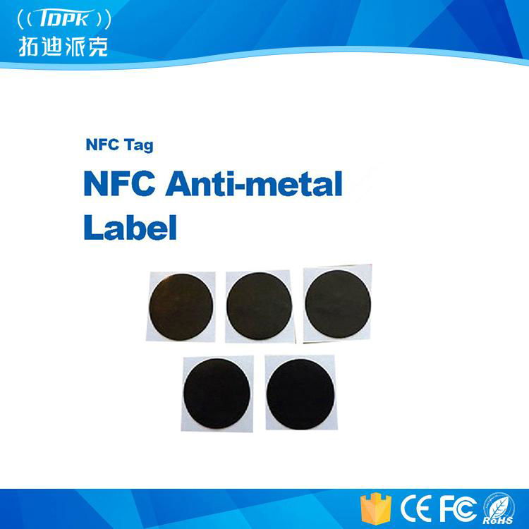 Ntag203 PVC ISO14443A NFC Hf13.56MHz Anti-Metal Label 4