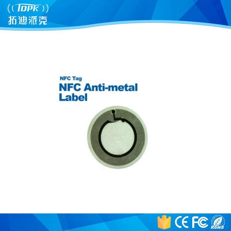 Ntag203 PVC ISO14443A NFC Hf13.56MHz Anti-Metal Label 5