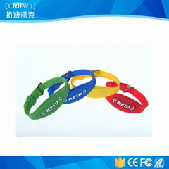 13.56MHz HF Water-Proof Silicone RFID Wristband / Bracelet
