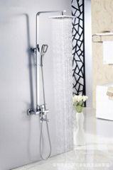 Wall-mountable double shower bath tap