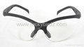 Safety glasses with soft nose pad