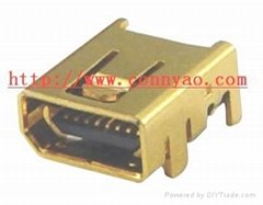 Mini USB 8Pin Female SMT 壳DIP