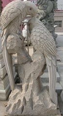 石雕鸚鵡鳳凰鹿鶴