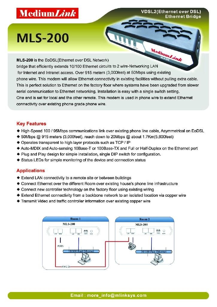 VDSL2(Ethernet over DSL) Ethernet Bridge 4