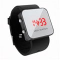 LED Watch with Mirror interface black