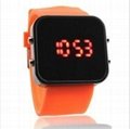 LED Watch with Mirror interface Blue