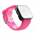 LED Watch with Mirror interface Blue