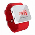 LED Watch with Mirror interface Red 1