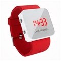 LED Watch with Mirror interface Red