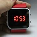 LED Watch with Mirror interface Red