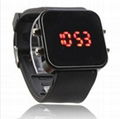 LED Watch with Mirror interface yellow