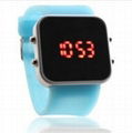 LED Watch with Mirror interface yellow