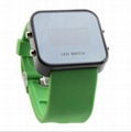 LED Watch with Mirror interface green 2