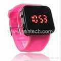 LED Watch with Mirror interface orange