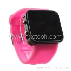 LED Watch with Mirror interface orange 4