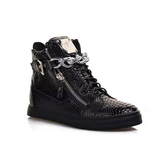 New 2015 fashion metal chain leather men's shoes top quality handmade 2