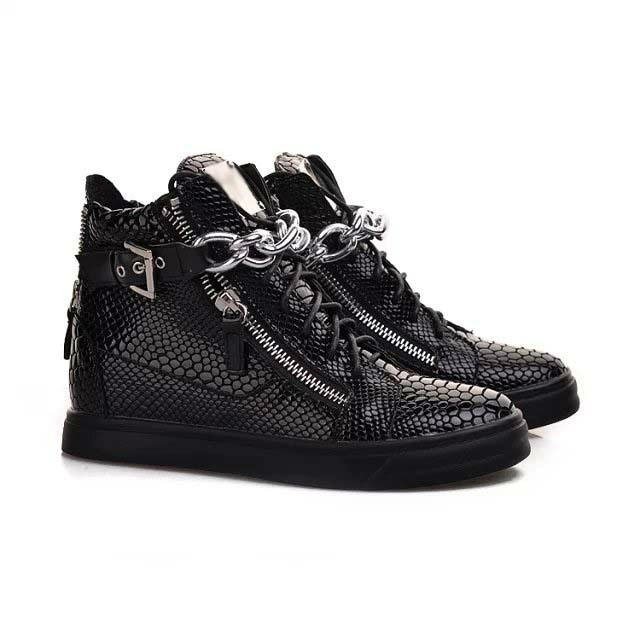 New 2015 fashion metal chain leather men's shoes top quality handmade 3