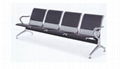 4-Seats Aluminum Alloy China Airport Waiting Chair with Partly Cushion Covered