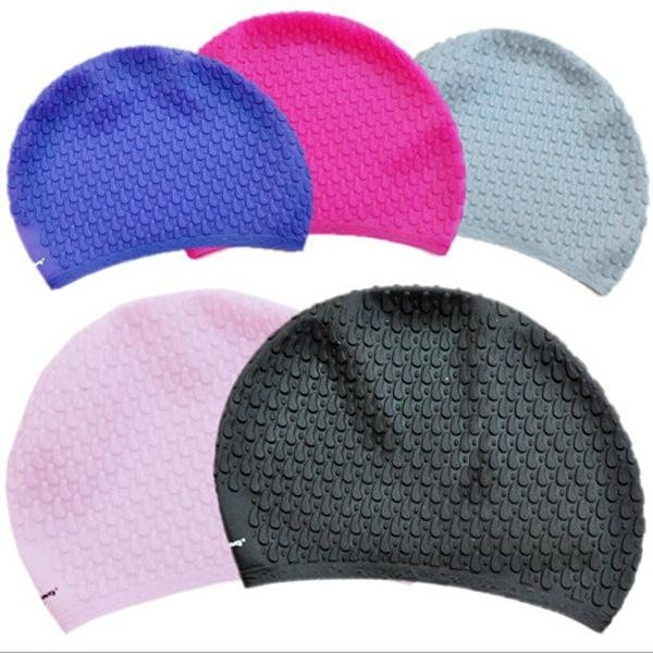 High Quality and Fashion Design Silicone Ear Waterproof Swim Caps 4