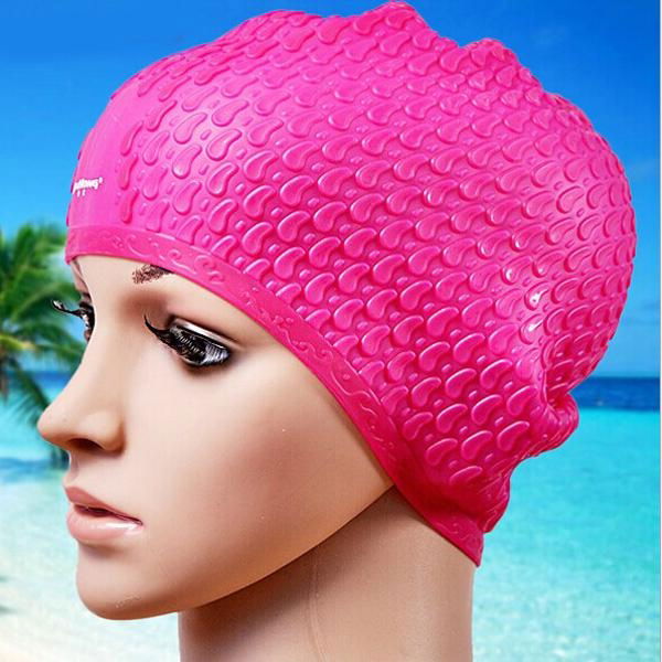 High Quality and Fashion Design Silicone Ear Waterproof Swim Caps 5