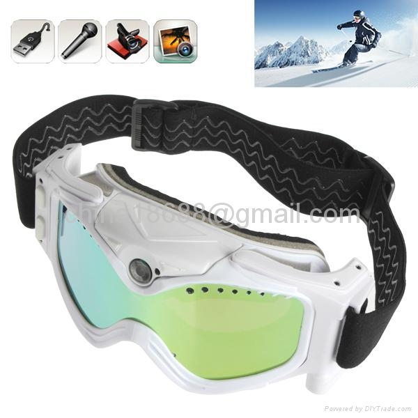 HD 1280x720P DVR White Snow Goggles Ski Goggles with Camera SC2088