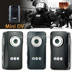 Mini hands free camcorder for Police with Thumb Size Support RTC + VOX Function