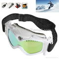 Latest HD 720P Black Snow Goggles with High Definition Invisible Lens Camera