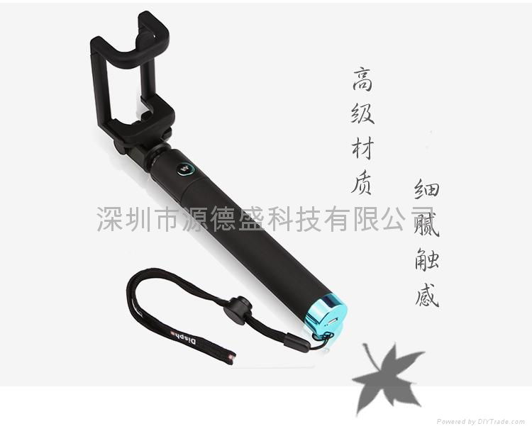 2015 hot sell wireless bluetooth monopod selfie stick with rechargeable 4