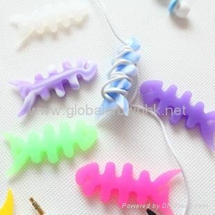 Silicone Earphone Wrap Cord Manager for MP3