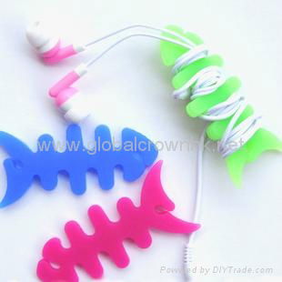 Silicone Earphone Wrap Cord Manager for MP3 3