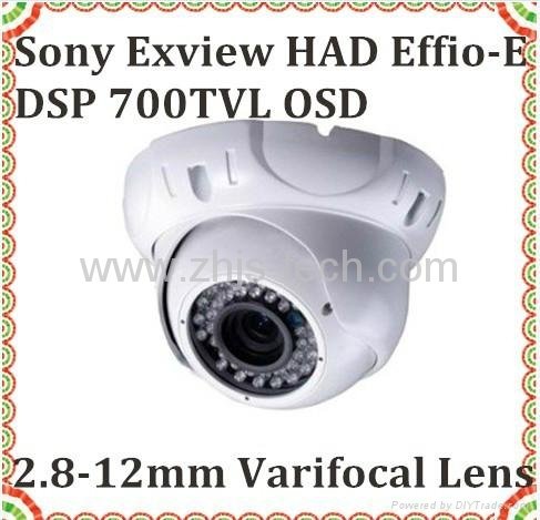 Vandalproof IR Dome CCTV Camera Sony Effio-P WDR 700TVL  Surveillance Camera  5