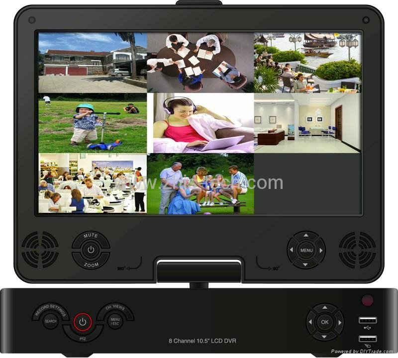 HDMI P2P 10.5'' 15'' 19'' 4  8 16 24 Channel All in one LCD CCTV DVR NVR HVR 
