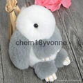 Popular Cute Real Rex Rabbit Fur Rabbit Plush Keychain 5