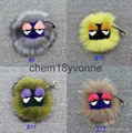 Hot sale monster face raccoon fur pom