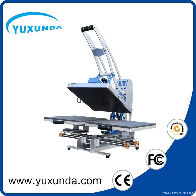 Pneumatic two worktable digital heat press machine for t-shirt