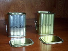  Empty Trapezoidal Corned Beef  Can with metal opeing key