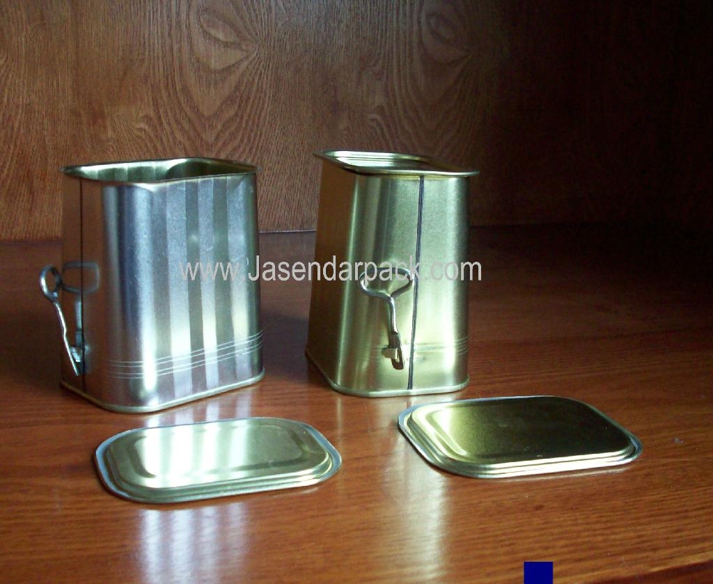 Empty Trapezoidal Corned Beef Can with metal opeing key T001 JASENDAR (China Manufacturer