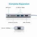 USB Type-c Adapter Type C Hub for MacBook Pro USB C Hub to HDMI 4K,Ethernet port 3