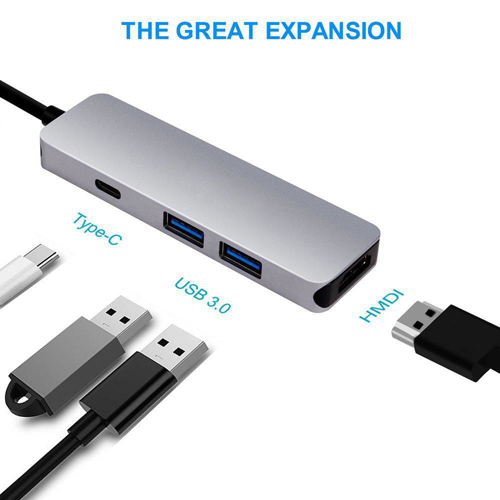 USB C Adapter Type C hub with 4k HDMI Video Output,Power Delivery PD Charging  2