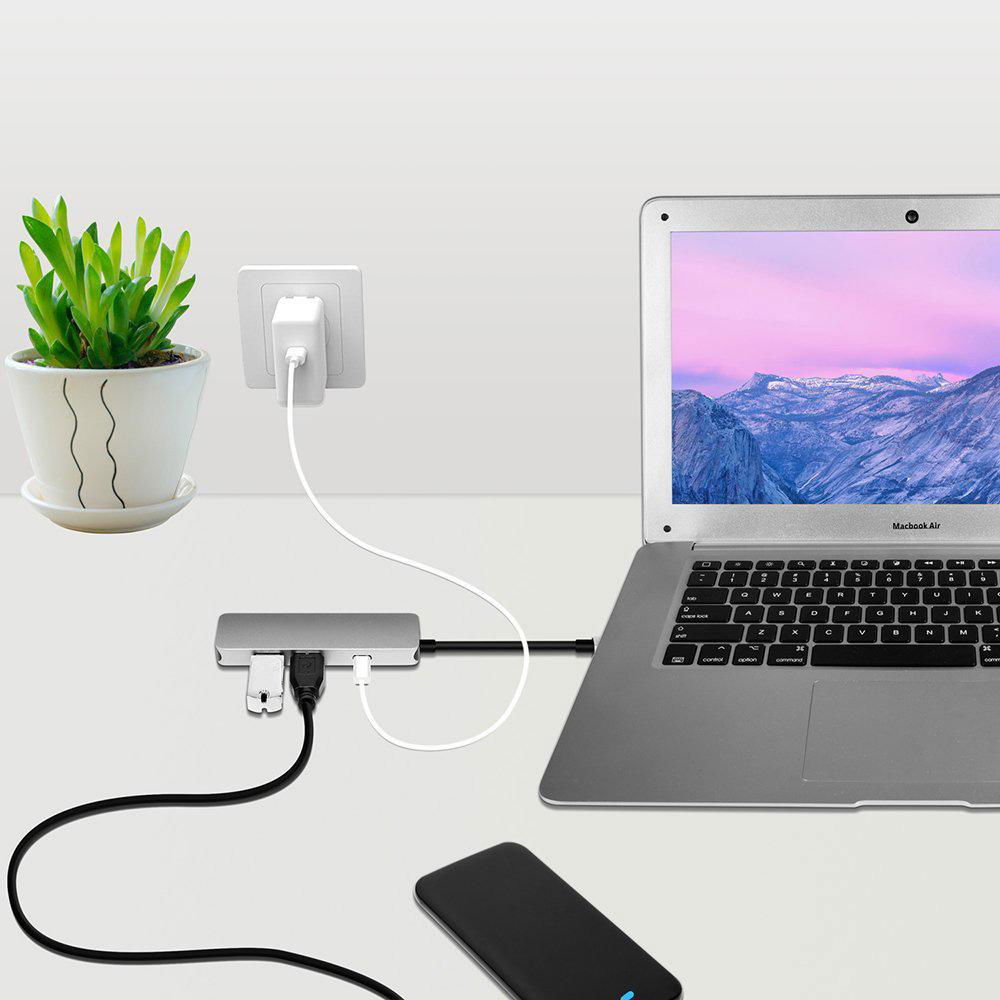 Apple MacBook Pro USB C Hub HDMI 4K 2 USB 3.0 Ports 100W Type C PD Charger 2