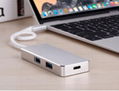 USB C HUB Premium Type USB C Adapter with 3.0 Ports SD MicroSD Card Reader 2