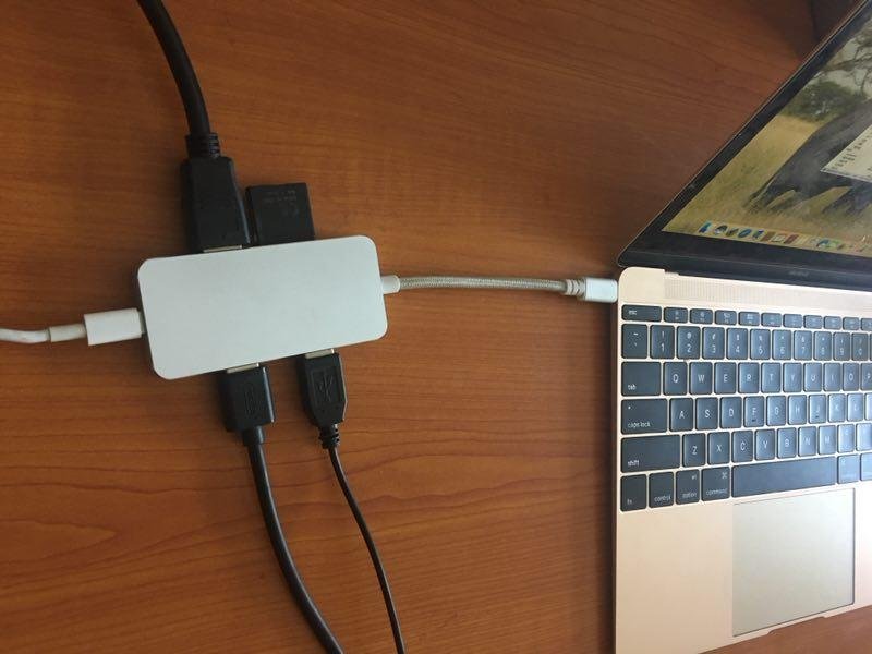 USB C HUB Premium Type USB C Adapter with 3.0 Ports SD MicroSD Card Reader 3
