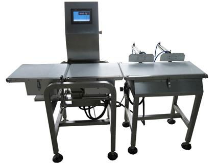 stainless steel high speed check weigher with pusher, swing arm rejector 2